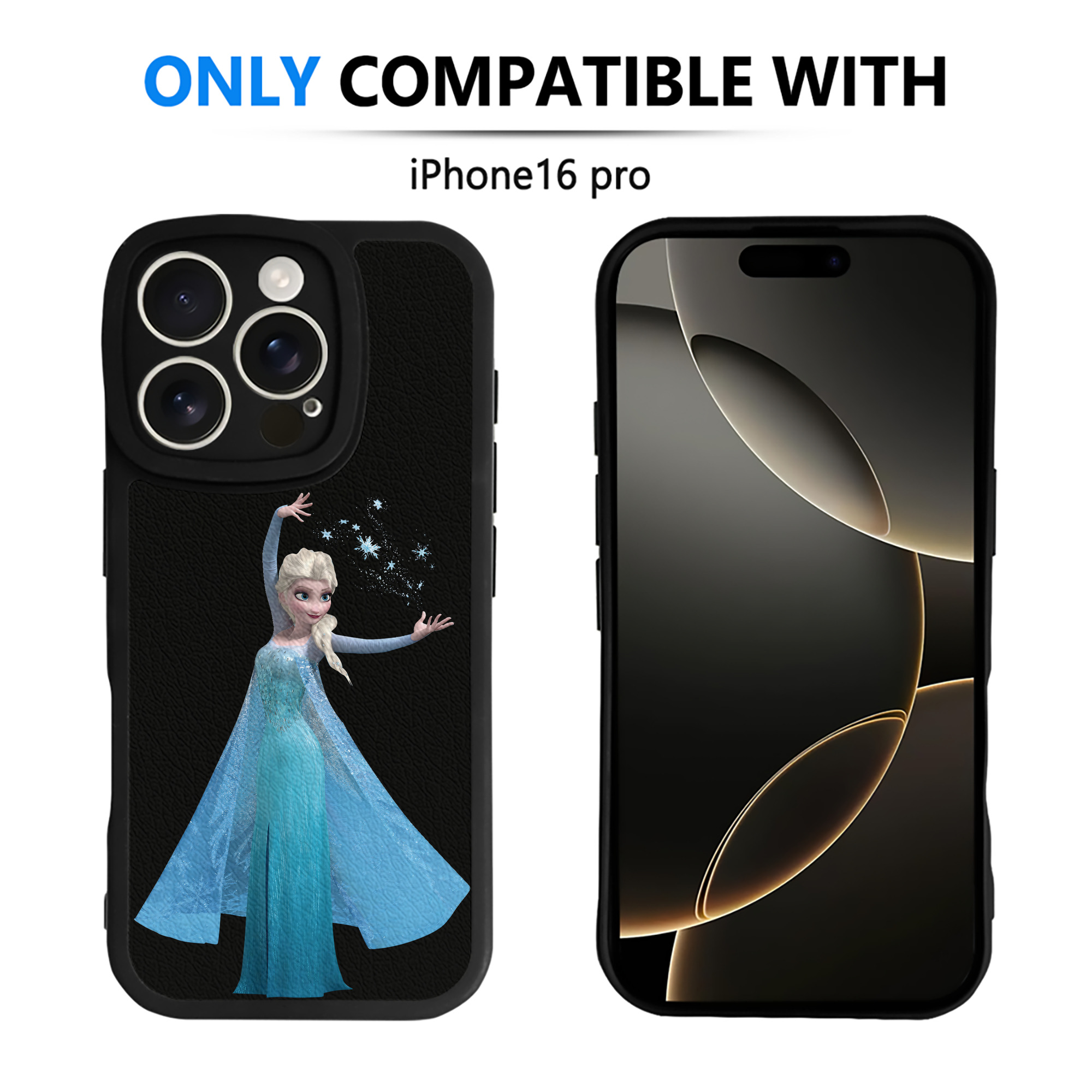 （画像用） アナと雪の女王 アンナ エルサ Frozen Anna Elsa 【iPhone 16シリーズ対応】シリコンスマホケース（レザー調） 材質：シリコン
